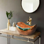 سینک روشویی چوب و رزین وودسنس کد WS-Z351