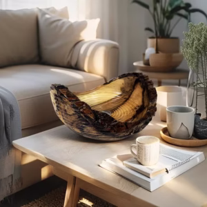 فروشگاه اینترنتی وودسنس 22 ظرف چوبی دفرمه سایز متوسط وودسنس کد WS-Z413