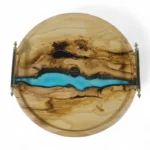 ست سینی و قندان چوب و رزین وودسنس کد WS-Z423 - Image 2