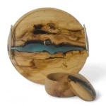 ست سینی و قندان چوب و رزین وودسنس کد WS-Z423 - Image 4